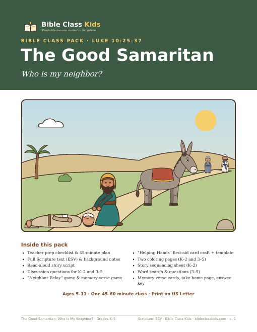 Good Samaritan pack cover